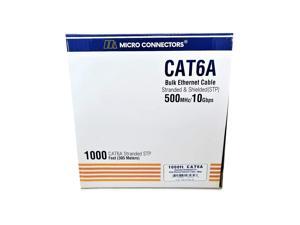 Micro Connectors 1000' Stranded Shielded (STP) CAT6A Bulk Ethernet Cable - Blue (TR4-570SS-BL) Micro Connectors 1000' Stranded Shielded (STP) CAT6A Bulk Ethernet Cable - Blue (TR4-570SS-BL)