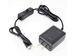 MICRO CONNECTORS USB-C 5V/3A Ul Power Adapter with On/Off Switch for Raspberry Pi 4 MICRO CONNECTORS USB-C 5V/3A Ul Power Adapter with On/Off Switch for Raspberry Pi 4