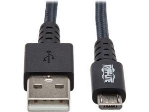 Tripp Lite U050-003-GY-MAX Heavy-Duty USB-A to USB Micro-B Cable - M/M, USB 2.0, UHMWPE and Aramid Fibers, Gray, 3 ft. (0.9 m) Tripp Lite U050-003-GY-MAX Heavy-Duty USB-A to USB Micro-B Cable - M/M, USB 2.0, UHMWPE and Aramid Fibers, Gray, 3 ft. (0.9 m)