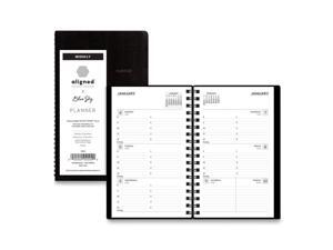 Aligned Weekly Contacts Planner, 6 x 3.5, Black, 2021 123854 Aligned Weekly Contacts Planner, 6 x 3.5, Black, 2021 123854