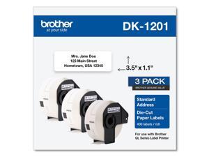 Brother Genuine DK1201 DieCut Standard Rolled Address Labels for QL Printers 3Pk Brother Genuine DK1201 DieCut Standard Rolled Address Labels for QL Printers 3Pk