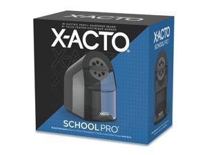 X-ACTO Pencil Sharpener | School Pro Electric Pencil Sharpener, With Six Size Dial, XL Shavings Bin, Black, 1 Count