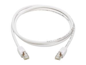 TRIPP LITE N262AB-005-WH 5 ft. Cat 6A White Safe-IT Cat6a 10G Certified Snagless Antibacterial S/FTP Ethernet Cable (RJ45 M/M), PoE, White