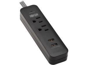 Tripp Lite Surge Protector Power Strip 2-Outlet 2 USB Ports 2.1A TLP206USB
