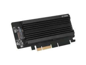 Micro Connectors M.2 NVMe 80mm SSD PCIe x4 Adapter with Covered Heat Sink 