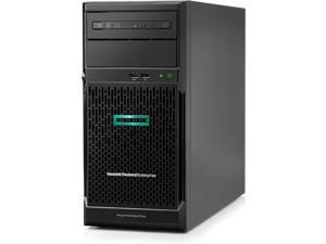 HPE ProLiant ML30 Gen10 Plus tower server with one Intel® Xeon® E-2314 processor, 16 GB memory, 4 large form factor hot-plug chassis, and one 350W non-hot-plug power supply