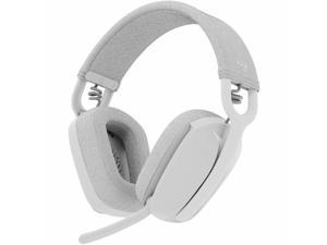 Logitech Zone Vibe 100 Lightweight Wireless Over Ear Headphones with Noise Canceling Microphone, Advanced Multipoint Bluetooth Headset, Works with Teams, Google Meet, Zoom, Mac/PC - Off White