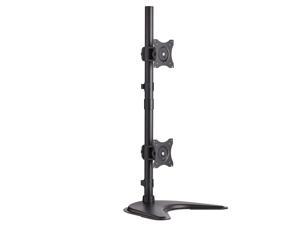 Tripp Lite Dual Vertical Flat-Screen Desk Stand/Clamp Mount, 15" to 27" Displays