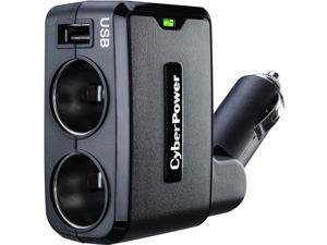 CyberPower Systems USA CPTDC1U2DC CyberPower CPTDC1U2DC Mobile Power Ports (2) DC Ports and (1) 2.1A USB Charging Port - 12 V DC Input Voltage - 5 V DC Output Voltage - 2.10 A Output Current CyberPower Systems USA CPTDC1U2DC CyberPower CPTDC1U2DC Mobile Power Ports (2) DC Ports and (1) 2.1A USB Charging Port - 12 V DC Input Voltage - 5 V DC Output Voltage - 2.10 A Output Current