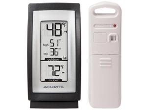 AcuRite Digital Thermometer with Indoor / Outdoor Temperature - 32°F (0°C) to 122°F (50°C) - Built-in Stand, Wall Mountable, Weather Resistant, Hanging Hole, Durable - For Indoor, Outd
