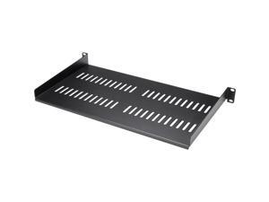 StarTech CABSHELFV1U 1U Rack Shelf - 10" Deep - Steel - Vented Rack Shelf - Rack Mount Shelf - Server Rack Shelf - Cantilever Shelf
