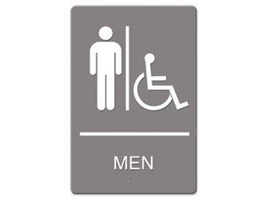 Headline Sign ADA Sign Men Restroom Wheelchair Accessible Symbol Molded Plastic Headline Sign ADA Sign Men Restroom Wheelchair Accessible Symbol Molded Plastic