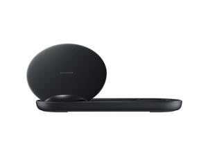 samsung wireless charger duo, fast charge stand & pad, universally compatible with qi enabled phones and select samsung watches us version, black samsung wireless charger duo, fast charge stand & pad, universally compatible with qi enabled phones and select samsung watches us version, black