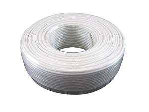 Round Phone Cable - Tupavco TP801 - 300ft White Roll (100 M - 328 ft) 4X1/0.4 Reel Telephone Cord