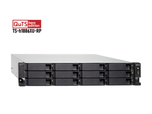 TS-h1886XU-RP-D1622-32G-US QNAP 12 (+6) -Bay SATA 6Gbps (12 x 3.5" + 6 x 2.5") 2U NAS TS-h1886XU-RP-D1622-32G-US QNAP 12 (+6) -Bay SATA 6Gbps (12 x 3.5" + 6 x 2.5") 2U NAS