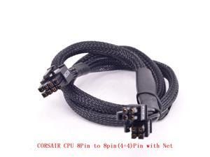 Corsair CPU 8Pin to 8pin 4+4Pin Power supply Cable Braided Net Sleeved for HX1200 HX1000 HX850 HX750 PLATINUM Fully Modular RM Series RM450 550 650 750 850 1000W