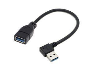 Left Angled 90 Degree USB 3.0 Type-A Male to Female Extension Cable Black 0.2m Left Angled 90 Degree USB 3.0 Type-A Male to Female Extension Cable Black 0.2m