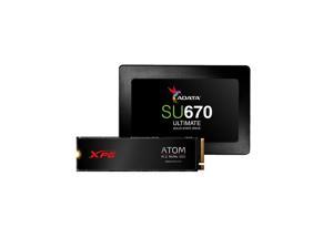 XPG Atom 30 1TB PCIe + 250GB SATA 2.5" SSD Kit - M.2 2280 PCIe Gen3 x4 + 2.5 Internal SSD PC Upgrade Bundle Kit