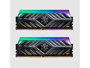 XPG SPECTRIX D41 RGB Desktop Memory: 32GB (2x16GB) DDR4 3200MHz CL16-20-20 | Custom RGB w/ Black Heatsink Module - 2PK | RAM Upgrade | Intel + Ryzen Compatible