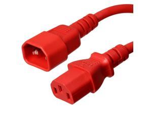 Ironbox C14 to C13 Connector Power Cord - Red - 10 Foot - 15A/250V - 14/3 SJT - IBX-2804-10 Ironbox C14 to C13 Connector Power Cord - Red - 10 Foot - 15A/250V - 14/3 SJT - IBX-2804-10
