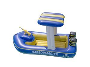 67" Blue and Yellow Harbor Master Patrol Boat with Pump Squirter Swimming Pool Float 67" Blue and Yellow Harbor Master Patrol Boat with Pump Squirter Swimming Pool Float