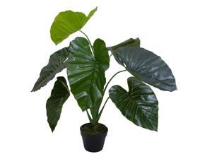 40" Green Artificial Taro Potted Plant 40" Green Artificial Taro Potted Plant