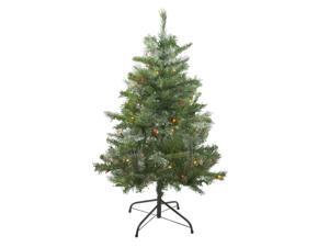 4' Pre-Lit Mixed Cashmere Pine Artificial Christmas Tree - Multi Lights