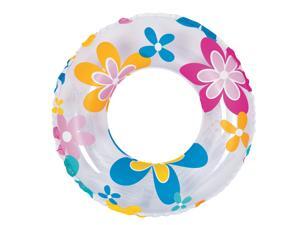 24" Inflatable Multicolor Flower Print Swimming Pool Inner Tube Ring Float 24" Inflatable Multicolor Flower Print Swimming Pool Inner Tube Ring Float