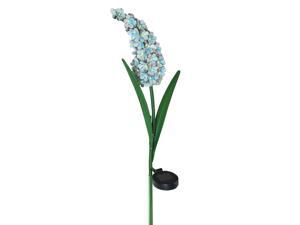 42" Blue and Yellow Mallow Solar Lighted Flower Outdoor Decoration 42" Blue and Yellow Mallow Solar Lighted Flower Outdoor Decoration