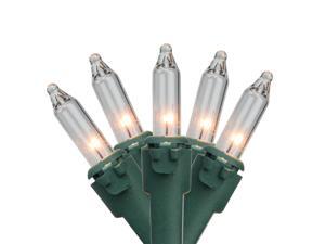 20-Count Clear Mini Christmas Light Set, 4ft Green Wire 20-Count Clear Mini Christmas Light Set, 4ft Green Wire