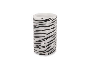6.75" Zebra Print Battery Operated Flameless LED Lighted Flickering Wax Pillar Candle with Remote 6.75" Zebra Print Battery Operated Flameless LED Lighted Flickering Wax Pillar Candle with Remote