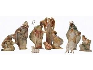 10-Piece White and Gold Christmas Nativity Figurine 8.5" 10-Piece White and Gold Christmas Nativity Figurine 8.5"