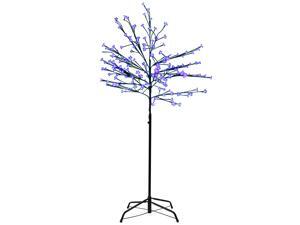 6' LED Lighted Japanese Sakura Blossom Flower Tree – Blue Lights 6' LED Lighted Japanese Sakura Blossom Flower Tree – Blue Lights