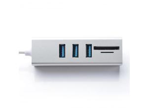 3 Ports USB Hub Adapter Combo Portable TF Card Reader All In One Strong Compatibility For SD Type C Multifunctional LED Light 3 Ports USB Hub Adapter Combo Portable TF Card Reader All In One Strong Compatibility For SD Type C Multifunctional LED Light