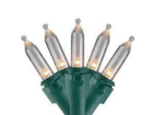 50-Count Warm White LED Mini Christmas Lights, 16.25ft Green Wire 50-Count Warm White LED Mini Christmas Lights, 16.25ft Green Wire