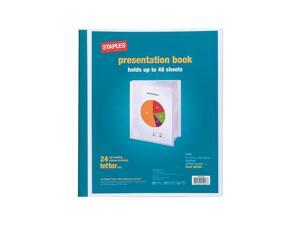 Staples Presentation Binder 24 Sleeve Capacity White 463364 Staples Presentation Binder 24 Sleeve Capacity White 463364