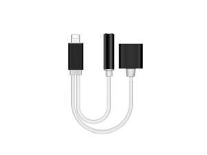 For iPhone 8 Lightning To 3.5mm Headphone Audio Adapter Charge Cable For iPhone 8 Lightning To 3.5mm Headphone Audio Adapter Charge Cable
