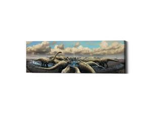 Epic Graffiti "Moment Before Extinction" Giclee Canvas Wall Art, 12"x36"
