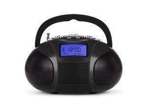 August SE20 - Mini Bluetooth MP3 Stereo - Portable Radio with Powerful Bluetooth Speakers - FM Alarm Clock Radio with SD Card Reader, USB and AUX in - Black August SE20 - Mini Bluetooth MP3 Stereo - Portable Radio with Powerful Bluetooth Speakers - FM Alarm Clock Radio with SD Card Reader, USB and AUX in - Black
