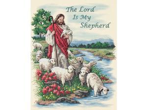Dimensions The Lord Is My Shepherd Stamped Cross Stitch Kit: 11x14 Dimensions The Lord Is My Shepherd Stamped Cross Stitch Kit: 11x14
