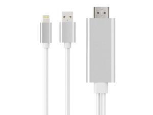 Viste Compatible iPhone iPad to HDMI Adapter Cable 6.5ft, Digital AV Adapter 1080p HD TV Connector Cord Compatible iPhone X 8 7 6 6sPlus, iPad, iPod to TV Projector Monitor Silver Viste Compatible iPhone iPad to HDMI Adapter Cable 6.5ft, Digital AV Adapter 1080p HD TV Connector Cord Compatible iPhone X 8 7 6 6sPlus, iPad, iPod to TV Projector Monitor Silver