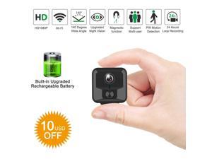 Spy Camera Wireless Hidden, Relohas Full HD 1080P Mini Spy Hidden Camera WiFi, Upgraded Night Vision Motion Activated Spy Cam Nanny Cam, Security Camera for Home and Outdoor (with Phone APP)