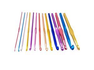 yueton 14 Sizes Aluminum Weave Craft Crochet Hook Needles Set - Knitting Needles - Aluminum Handle Crochet Hook Knit Needle Weave Yarn Set (Set of 14, 2.0mm-10.0mm) yueton 14 Sizes Aluminum Weave Craft Crochet Hook Needles Set - Knitting Needles - Aluminum Handle Crochet Hook Knit Needle Weave Yarn Set (Set of 14, 2.0mm-10.0mm)