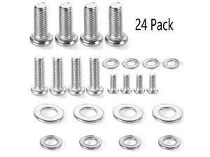 HanTof TV Mount Hardware Kit,Universal VESA TV Mount Screws for TV and Monitor Mounts Bracket Fixing 24pcs M4 M6 M8 Stainless Steel Screws Washers HanTof TV Mount Hardware Kit,Universal VESA TV Mount Screws for TV and Monitor Mounts Bracket Fixing 24pcs M4 M6 M8 Stainless Steel Screws Washers