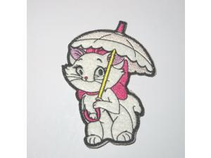 Disneys ARISTOCATS Marie W/Umbrella 4" Tall EMBROIDERED PATCH LOVELY Disneys ARISTOCATS Marie W/Umbrella 4" Tall EMBROIDERED PATCH LOVELY
