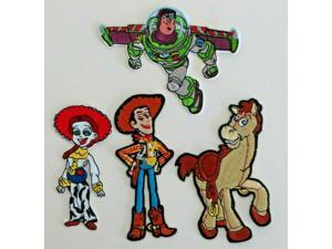 DISNEYS TOY STORY GROUP Of 4 Main Characters Embroidered Patch Set DISNEYS TOY STORY GROUP Of 4 Main Characters Embroidered Patch Set
