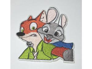 Disneys Zootopia Lt. Judy & Nick Wilde Character Patch 3.5" Iron/Sewn On Disneys Zootopia Lt. Judy & Nick Wilde Character Patch 3.5" Iron/Sewn On