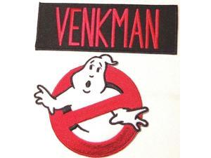 Ghostbusters VENKMAN No Ghosts Logo Screen Accurate 4" Patch Set of 2 Ghostbusters VENKMAN No Ghosts Logo Screen Accurate 4" Patch Set of 2