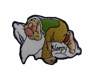 DISNEYS Snow White Sleepy Dwarf Embroidered Sewn/Iron On Patch 2 3/4" DISNEYS Snow White Sleepy Dwarf Embroidered Sewn/Iron On Patch 2 3/4"
