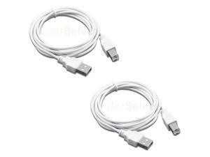 2X NEW 6FT 6 USB 2.0 A TO B HIGH SPEED PRINTER SCANNER CABLE CORD HOT!